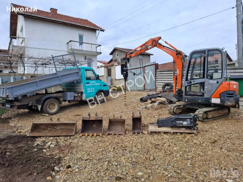 Услуги с мини багер и самосвал, снимка 1