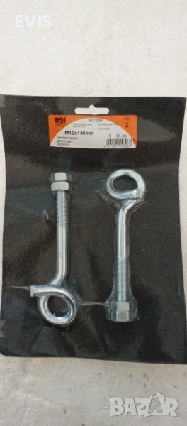 Комплект 2 куки с по две гайки М10х140 – внос от Германия, снимка 1