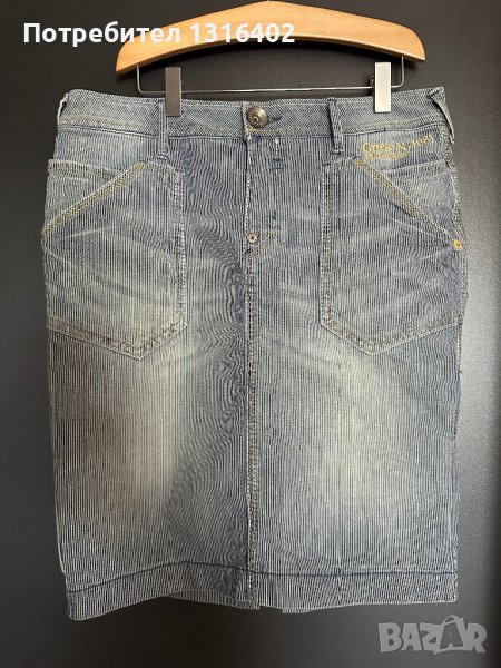 Дънкова пола до коляното “Guess”, размер М, снимка 1