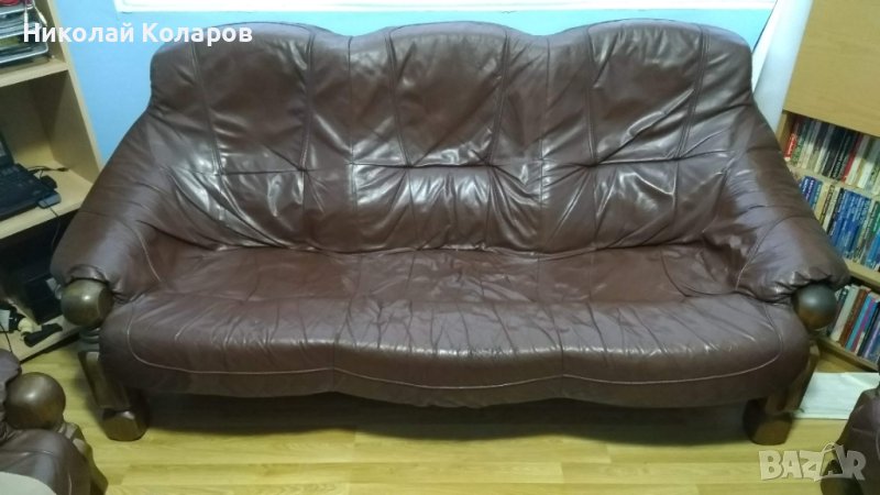 Череша 3ка,2ка,1ца-естествена кожа - дефект на 3ка та , снимка 1