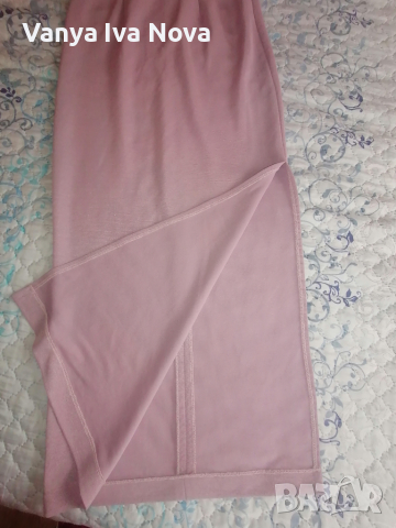Дълга лилава рокля с мъниста, снимка 10 - Рокли - 36124928