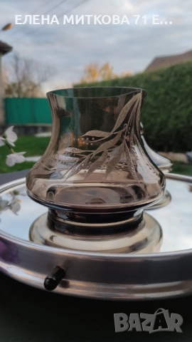 Ретро кристална бонбониера/захарница на завод"Васил Коларов " Сливен, снимка 7 - Аксесоари за кухня - 52619270