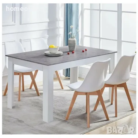 ПРОМОЦИЯ Трапезна маса CLIPOP WFBS-DT-0043GYWH, снимка 2 - Маси - 47542502