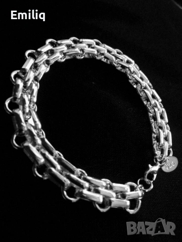 Унисекс Масивна Гривна От Стерлингово Сребро