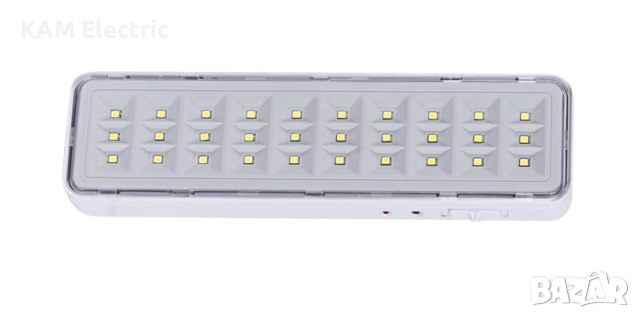 LED Осв. тяло ЕXIT с вградена батерия 2W, 6500K, 220V-240V AC, Студена светлина, снимка 1