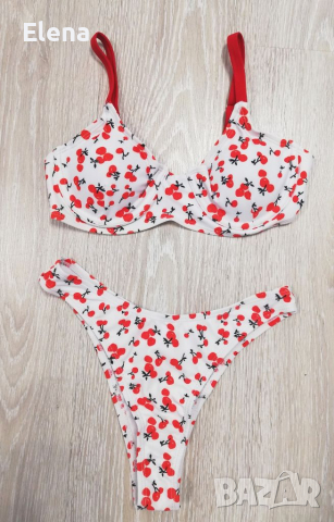 Бански костюм от 2 части на черешки, снимка 3 - Бански костюми - 36472807