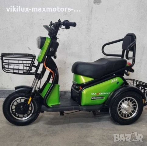 Двуместна електрическа триколка MaxMotors Pudding 600W-48V-20Ah-GREEN, снимка 3 - Инвалидни скутери - 41935317
