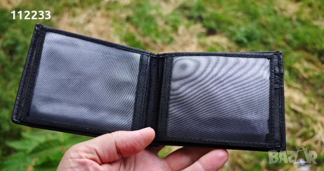 Компактен портфейл от естествена кожа, снимка 4 - Портфейли, портмонета - 50419903