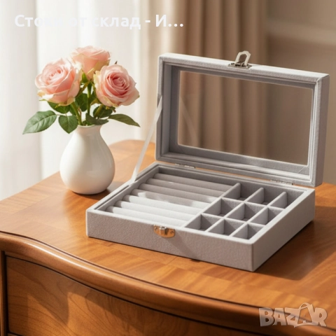 Кутия за съхранение на бижута – 24 места за перфектен ред, снимка 2 - Колиета, медальони, синджири - 51797415