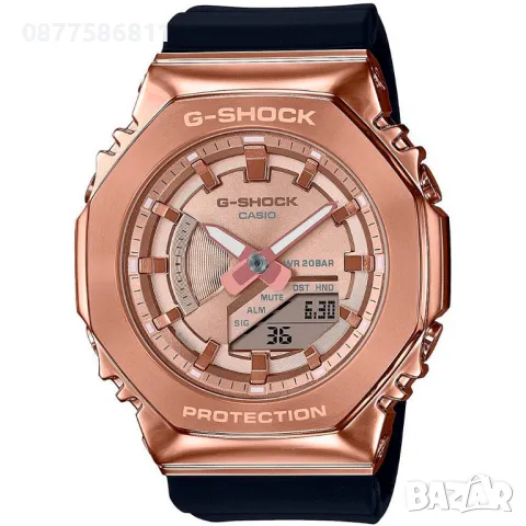 НОВ ДАМСКИ ЧАСОВНИК CASIO G-Shock GM-S2100PG-1A4ER КАСИО GM-S2100PG, снимка 1