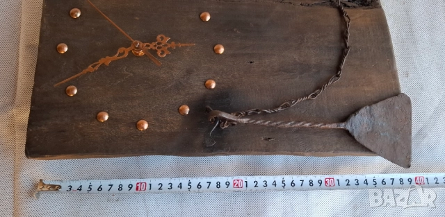 Стенен Часовник Старо Дърво с Огрибка-Арт Акцент с Характер, снимка 5 - Стенни часовници - 52617897