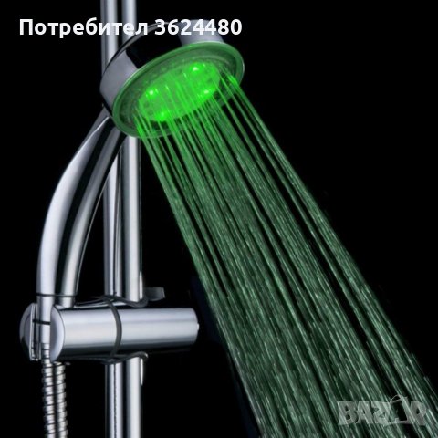 LED Душ слушалка светеща в 3 различни цвята с температурен датчик - МОДЕЛ 2, снимка 2 - Други стоки за дома - 40028064