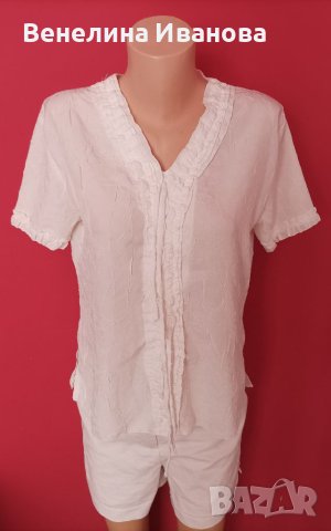 Дамска риза с къс ръкав, снимка 1 - Ризи - 40954340