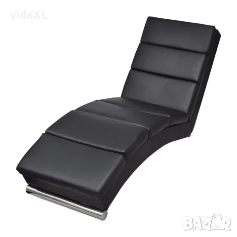vidaXL Кушетка, черна, изкуствена кожа（SKU: 240711）