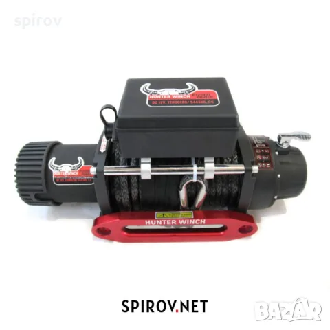 Лебедка HUNTER WINCH P12000 POWER 12V 12000lbs синтетично въже, снимка 2 - Части - 55733999