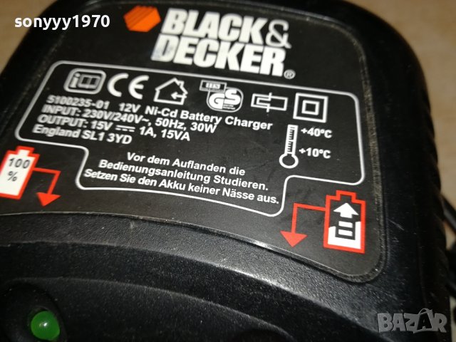BLACK DECKER BATTERY CHARGER 15V ВНОС FRANCE 2210231118, снимка 10 - Винтоверти - 42671254