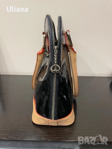 Дамска чанта естествен лак, снимка 2 - Чанти - 51923731