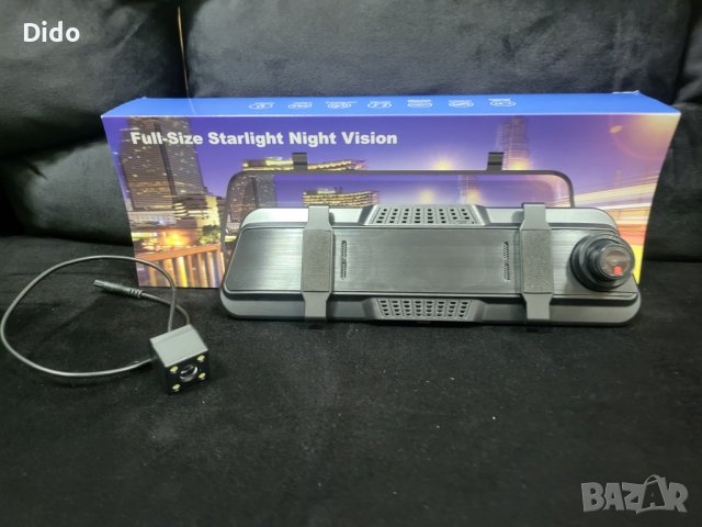 Огледало за автомобил с 2 камери – видеорегистратор и камера за задно виждане  Код на продукт: TS610, снимка 2 - Аксесоари и консумативи - 39443007