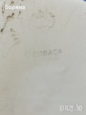 Португалска бяла керамика ръчно декорирана, снимка 8 - Декорация за дома - 49673322