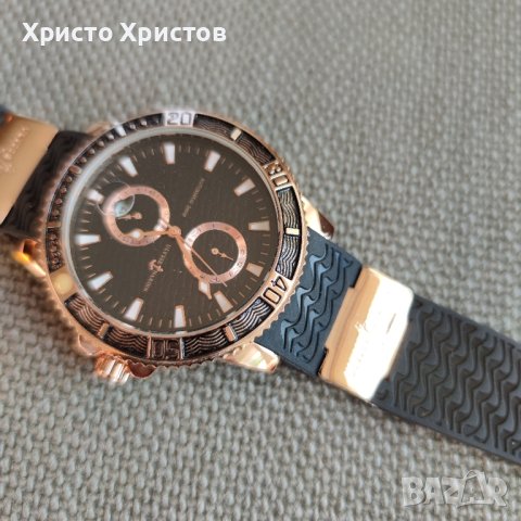 Новогодишна у!Луксозен механичен мъжки часовник Ulysse Nardin Marine , снимка 11 - Мъжки - 41510339