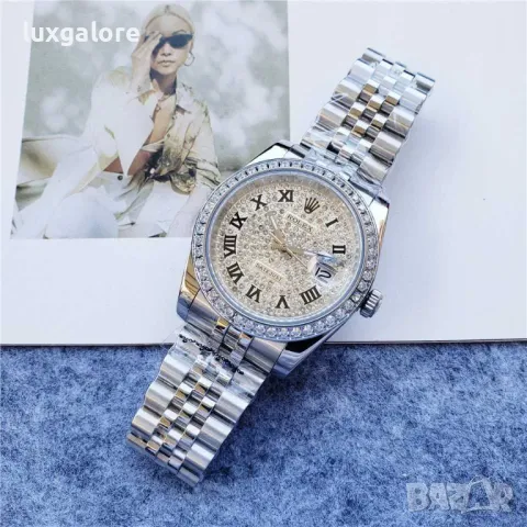 Унисекс часовник Rolex Datejust 36 MM с автоматичен механизъм, снимка 5 - Дамски - 48725370