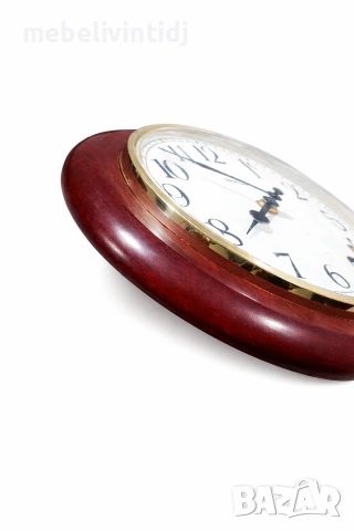 Стенен часовник с дървена рамка, снимка 4 - Антикварни и старинни предмети - 53666922