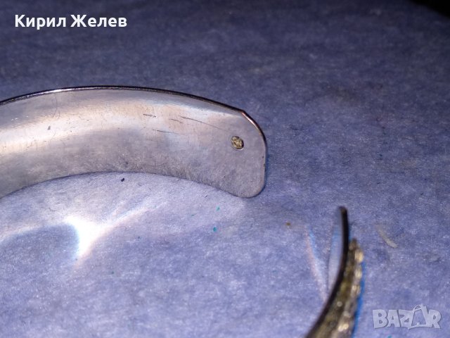 ШАРМАНТНА ПОСРЕБРЕНА КРИСТАЛНА ВИНТИДЖ - АРТ ГРИВНА от БЛАГОРОДНА СТОМАНА 37936, снимка 10 - Гривни - 40837183