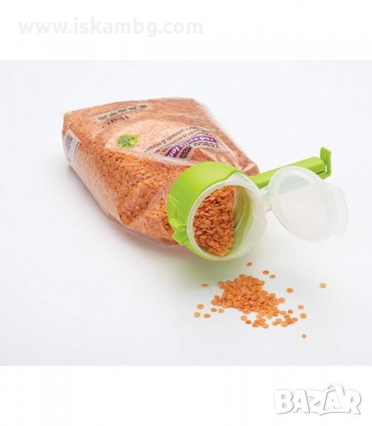 ПЛАСТМАСОВА ЩИПКА ЗА ПЛИКОВЕ С КАПАЧКА ЗА ОТСИПВАНЕ - код 2503, снимка 5 - Аксесоари за кухня - 33937962