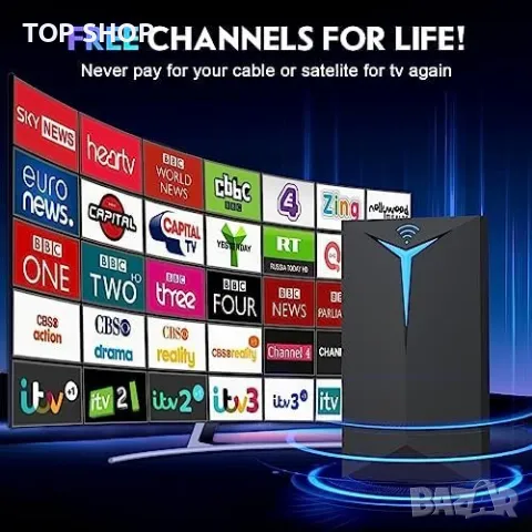 Нова вътрешна телевизионна антена HDTV 4K 1080P Ultra телевизия дом, снимка 3 - Друга електроника - 49658079