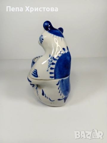 Двоен буркан от руски порцелан Гжел , снимка 3 - Други - 53753120