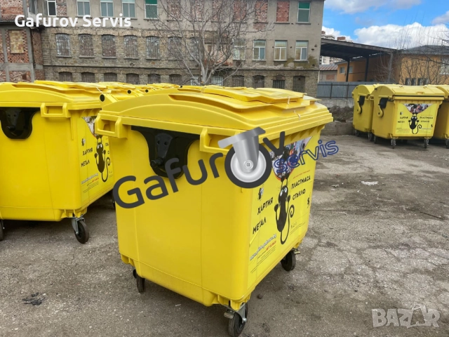 Пластмасов контейнер за смет тип ”Ракла” 1100 л - здрав HDPE материал, 4 колела, снимка 3 - Друго - 52272704