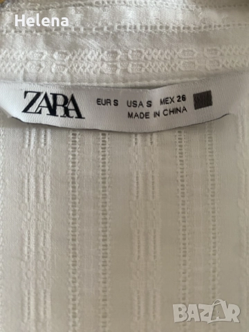 Бяла риза ZARA, размер S, снимка 3 - Ризи - 56096298