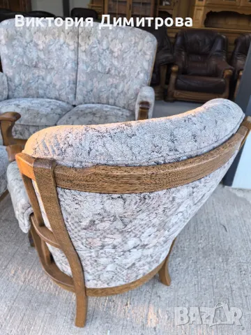 Комплект: 3 кресла + малък диван, снимка 10 - Дивани и мека мебел - 50138866