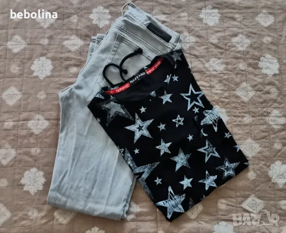 комплект дънки и тениска , снимка 4 - Дънки - 47442600