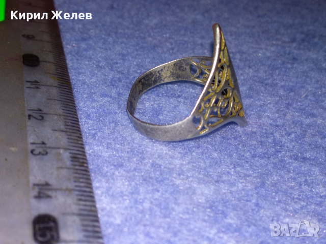 КРАСИВ АЖУРЕН РЕТРО СРЕБЪРЕН ПРЪСТЕН ВИСОКА ПРОБА СРЕБРО РЪЧНА АРТ ИЗРАБОТКА 43813, снимка 11 - Антикварни и старинни предмети - 44690237