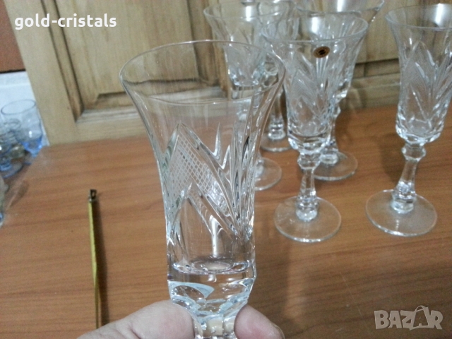 кристални чаши , снимка 3 - Антикварни и старинни предмети - 19853844