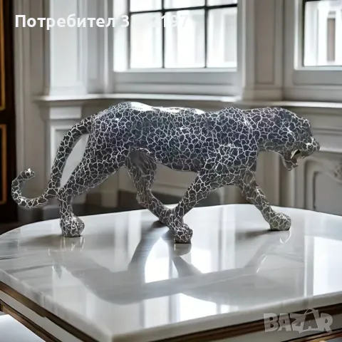 Творческа Ръчно изработена статуя от Смола-Леопард, снимка 6 - Статуетки - 48277223
