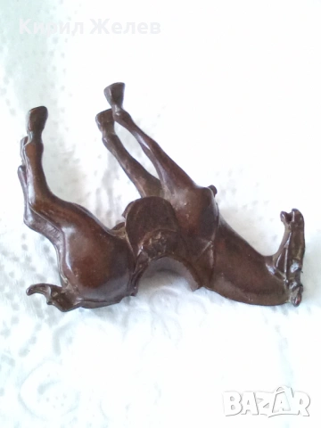 Малка бронзова фигурка на кон 🐎 54252, снимка 6 - Колекции - 53752634