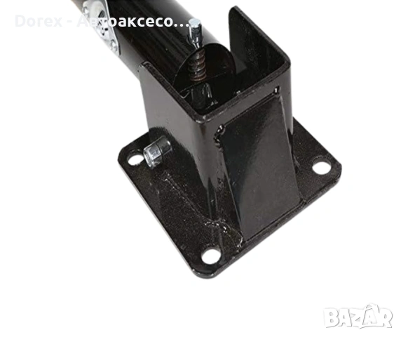 Сгъваем метален стълб за паркинг 60 см с ключалка и черно-жълти ленти, снимка 3 - Аксесоари и консумативи - 53619152