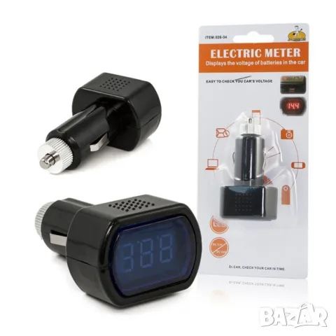Волтметър за запалка 8V-30V с червен дигитален дисплей