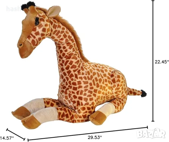 Wild Republic Jumbo Giraffe Плюшен, Гигантско плюшено животно, Плюшена играчка, Подаръци за деца, 30, снимка 2 - Плюшени играчки - 48401085