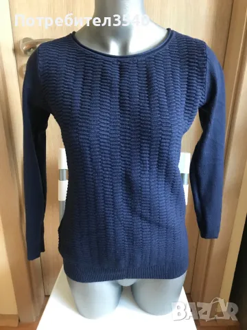 Тъмносиня блуза с дълъг ръкав, снимка 6 - Блузи с дълъг ръкав и пуловери - 48432035