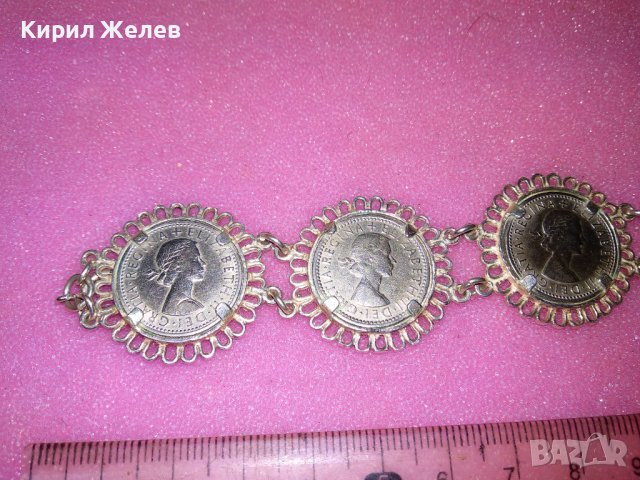 СРЕБЪРНА ГРИВНА ВИСОКА ПРОБА СРЕБРО с МОНЕТИ на КРАЛИЦА ЕЛИЗАБЕТ II - Монетите НЕ са СРЕБЪРНИ 43271, снимка 5 - Антикварни и старинни предмети - 44393952