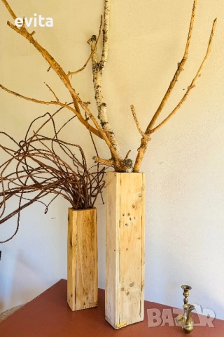 Луксозна ваза от естествено дърво! Ръчна изработка! 