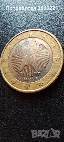 Монета от 1 евро, Германия, 2002 г
