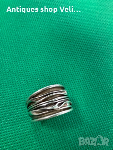 Сребърен пръстен №7707 , снимка 2 - Колиета, медальони, синджири - 52720045