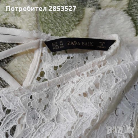 ZARA Бяла Тениска, снимка 7 - Тениски - 42375165