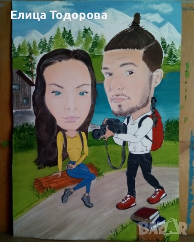 Ръчно рисувани картини - портрет или карикатура по ваша снимка, снимка 5 - Картини - 51512393