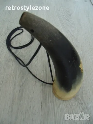 № 8036  стара свирка от рог   , снимка 3 - Други ценни предмети - 50197381
