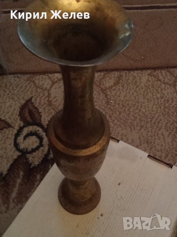 Стара бронзова ваза 24670, снимка 9 - Декорация за дома - 33996311